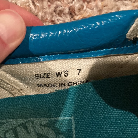 Vintage vans women’s slip on teal and green checkered shoes - Picture 7 of 7